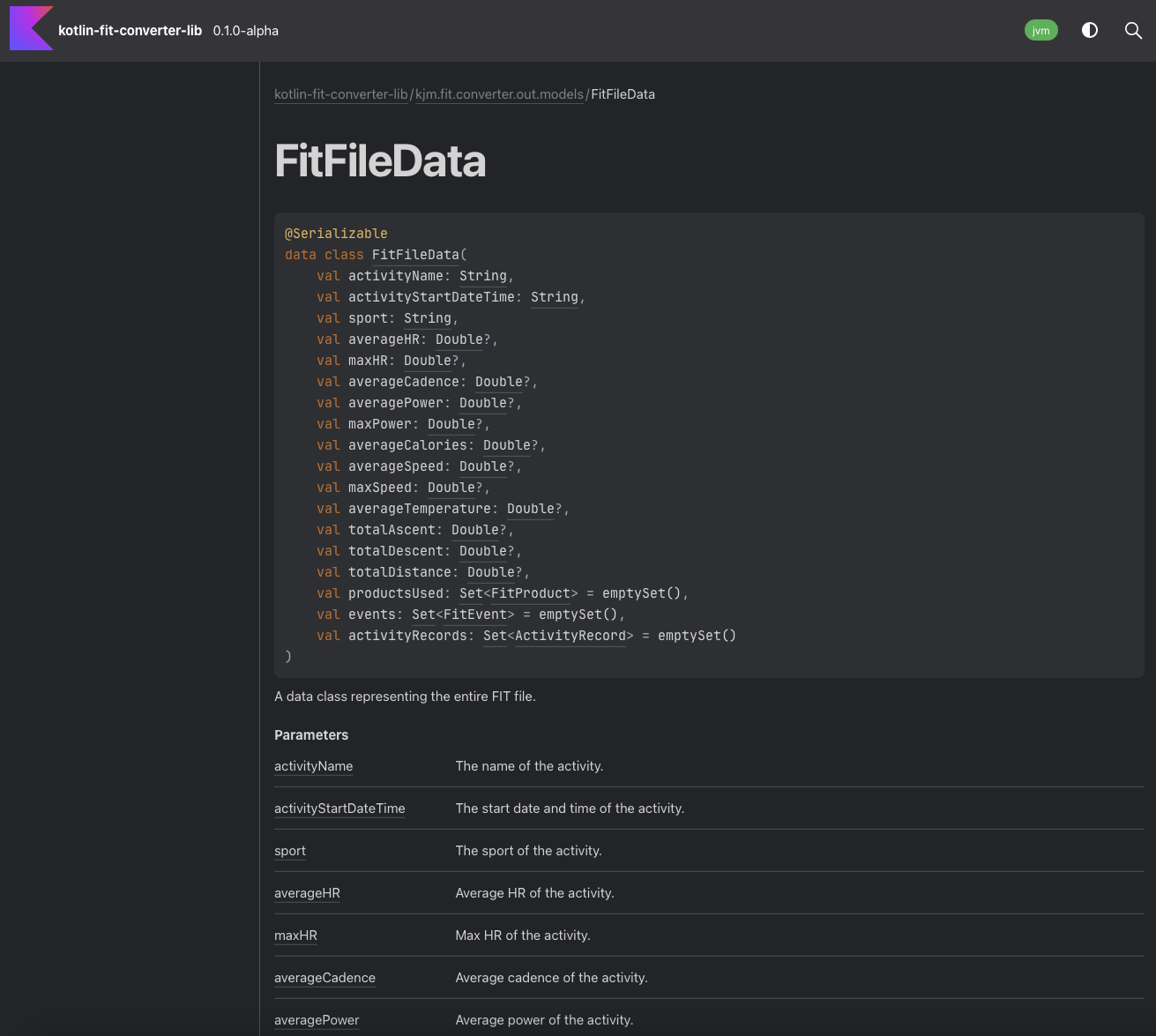 Kotlin Fit Converter - Kotlin JVM Library for Garmin FIT files · James ...